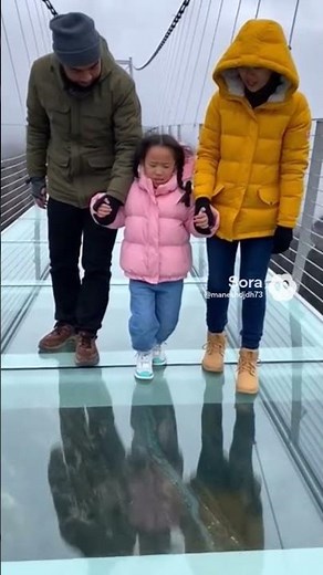 This Glass Bridge Almost Made Her Cry! 😬