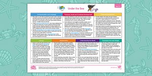 EYFS Ages 3-4 Topic Planning Web: Under the Sea