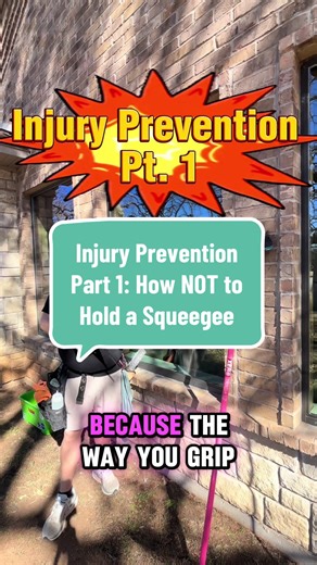 Most window cleaning injuries do not happen overnight. They come from small habits repeated thousands of times. In this video, I’m showing a few common squeegee grips that feel fine at first but often lead to finger, wrist, elbow, and shoulder pain over time. If you’ve ever dealt with soreness after a long day, this is worth paying attention to. Part 2 will show the proper grip and technique to help protect your hands and joints long term. #windowcleaning #injuryprevention #windowcleanerlife #sq