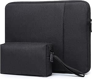 HYZUO 17-17.3 Inch Laptop Sleeve Bag Set for 17" 17.3" HP/Lenovo/Dell/ASUS/Acer/LG/Toshiba/MSI Gaming Laptop/Razer Blade 17/18, Notebook Protective Case for Men Women, Black