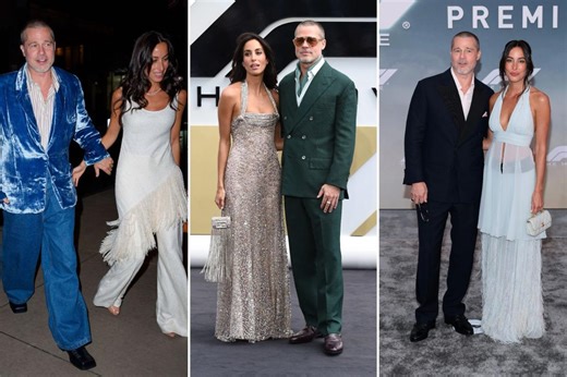 Brad Pitt and Ines de Ramon attend 'F1' World Premiere in NYC