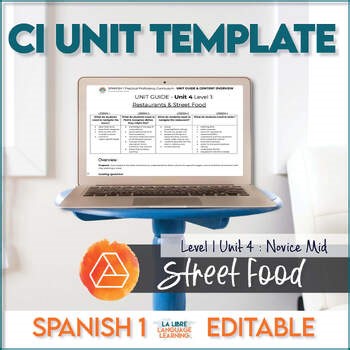 Spanish 1 Food Unit & Lesson Guide | Editable | Ordering Street Food Vocabulary
