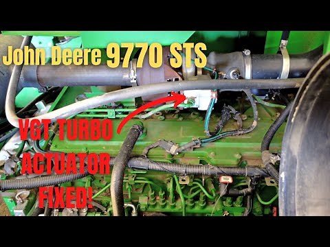John Deere 9770 STS - Turbo Actuator fault & Moisture Sensor repair.