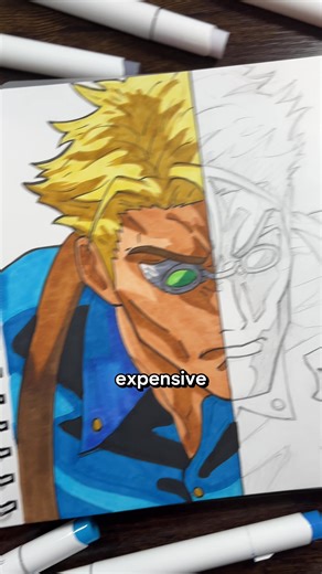 Drawing but with Cheap vs Expensive Alcohol Markers!! #markers #drawing #draw #art #fypシ゚