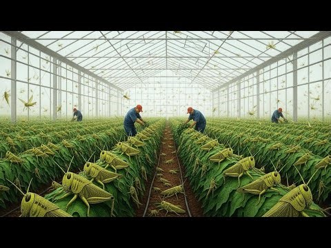 Inside Large-Scale Locust Farms: How Billions Are Raised and Processed