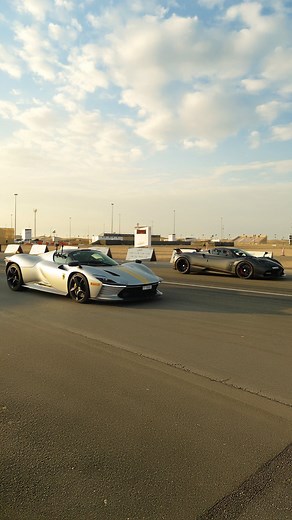 carwow | Ferrari Daytona SP3 vs Pagani Huayra Roadster BC?! 🔥😱 | Instagram
