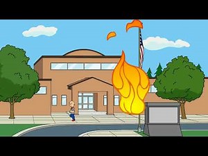 Classic Caillou Burns Down The School And Gets Grounded