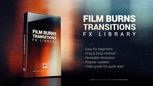 Film Burns Transitions & FX Pack for Premiere Pro