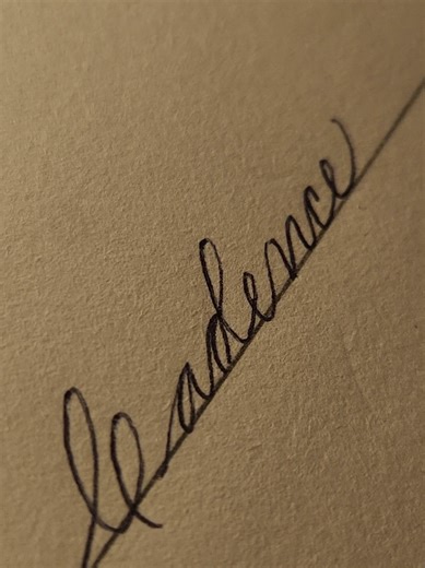 Understanding 'Cadence' in Cursive Handwriting