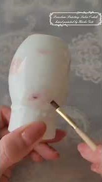 Porcelain Painting 白磁器上絵付け #shorts