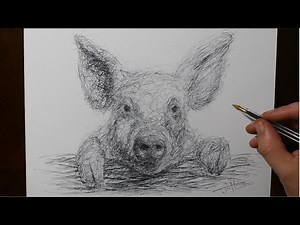 How to Draw a Piglett | Amazing Scribble Art Drawing - Videos For Kids