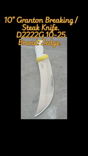 10” Granton Breaking / Steak Knife. D2222G 10-25 Brand: Zedge. #butcher #butcherknife #knife #breakingknife #steakknife