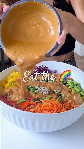 🌈 Rainbow Peanut Soba Noodle Salad (Easy Vegan Lunch)