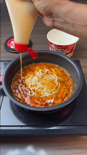 Receta de topokki coreano paso a paso!! #recetas #recetasfaciles #buldak #buldaknoodles #amsr
