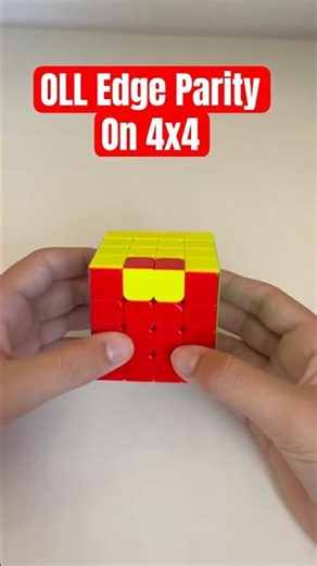 How to solve the OLL Edge Parity on a 4x4 Cube #shorts #rubikscube #cubing #algorithm #speedcubing