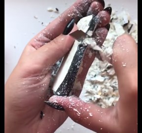Satisfying Coated White Bar Soap Scraping