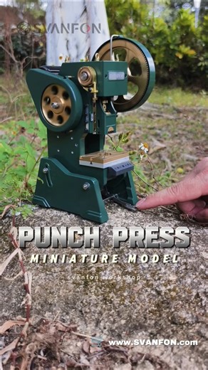Mini Punch Press | SVANFON Compact Stamping Model: Working Mechanical Decor & Collectible Replica