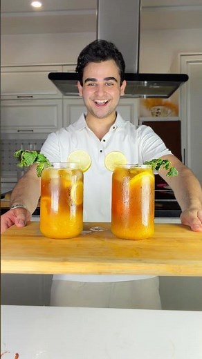 The BEST Peach Iced Tea 🍑 (Summer Drinks)