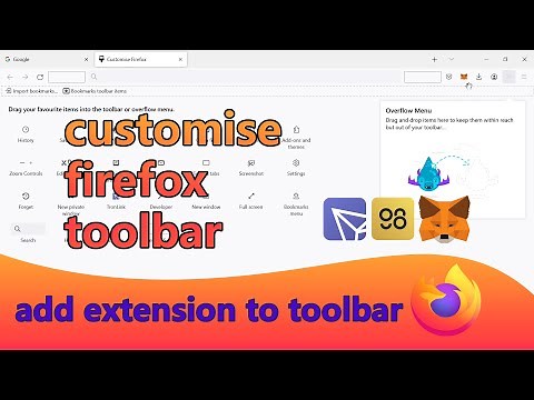 add extension to toolbar firefox / customise firefox toolbar