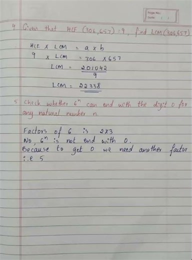 Class 10 Maths chapter 1 Real Numbers Ex 1.1 Q4,5 #sslcmaths #class10maths #sslc2026 #sslc2027#maths