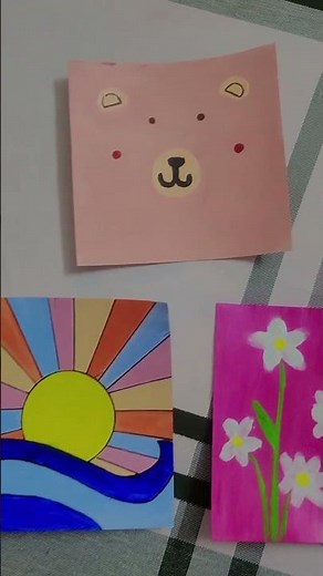 Easy Mini Art Ideas 🌸✨ | Cute Sticky Note Drawings | Aesthetic Art for Beginners