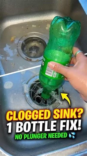 Fix clogged kitchen sink #sink dirty water blockage fix #trending