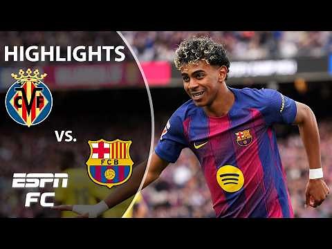 YAMAL SCORES HIS FIRST CAREER HAT TRICK! 🎩 Barcelona vs. Villarreal | LALIGA Highlights | ESPN FC