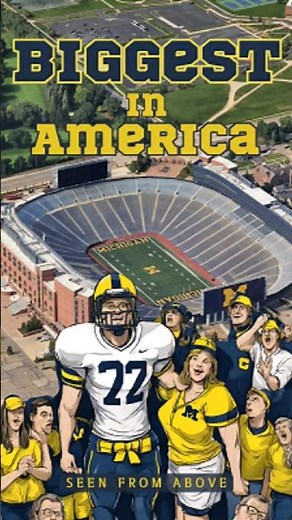 Discover Americas' Largest Stadium: Aerial tour of Michigan Wolverines' Massive Stadium