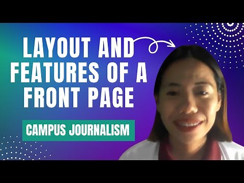 Campus Journalism - Newspaper Layout and Features of a Front Page