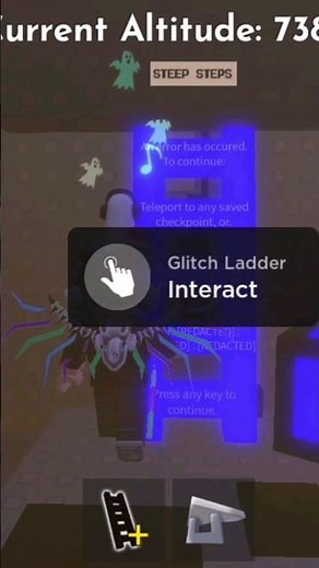 How to get glitch ladder in Steep steps | Roblox