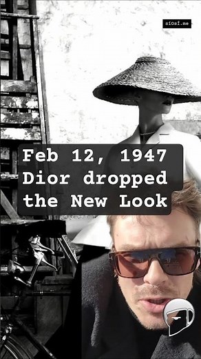 Feb 12, 1947 → Dior dropped the New Look — cinched waists, full skirts, pure post-war fantasy