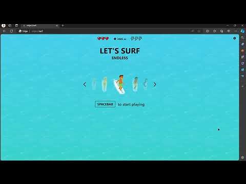 Secret easter egg in Microsoft Edge Surf! Become an octopus!