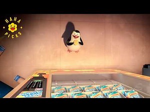 Penguins Rob a Golden Vending Machine (Full Scene) | Penguins of Madagascar