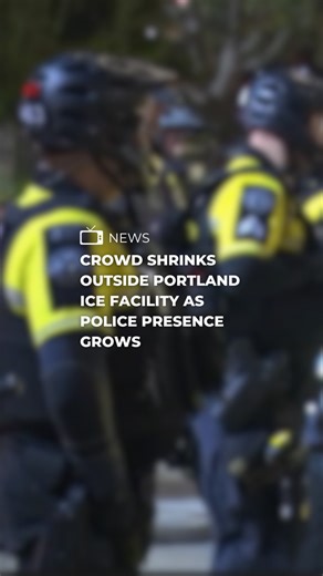 A larger police presence has rapidly changed the dynamics near the ICE facility, shrinking the crowd and stopping some of the conflict. Find the full story on the FOX 12 app. | FOX 12 Oregon