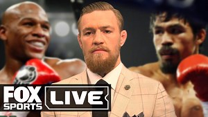 257K views · 3K reactions | UFC Featherweight Conor McGregor stopped by FOX Sports Live to make his prediction for the fight of the century. Whose corner is he in: Floyd Mayweather or Manny Pacquiao? | FOX Sports | Facebook