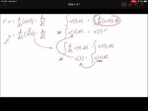 Integrals and the Equations of Motion (for Constant Acceleration)