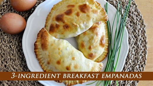 3-ingredient breakfast empanadas with eggs & cheese