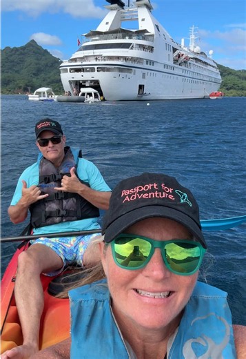 Let’s go on Dreams of Tahiti Cruise, on @WindstarCruises ! This is such a great way to explore the islands of French Polynesia! 🛳️🏝️ I loved the small ship experience and the sports deck! #travel #passport4adventure #tahiti #frenchpolynesia #borabora #traveltiktok #windstar #cruise #moorea