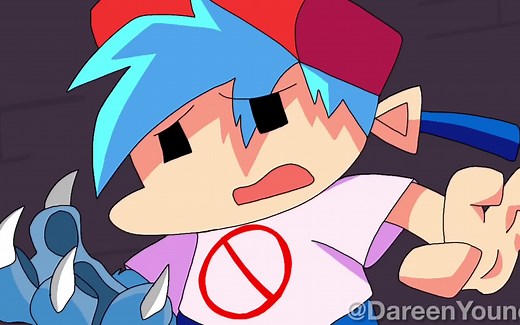 【FNF 动画】 BF变成了狼人 - Boyfriend turns into a Werewolf