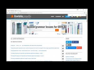 Example of creating a Kwiziq notebook to set Spanish homework