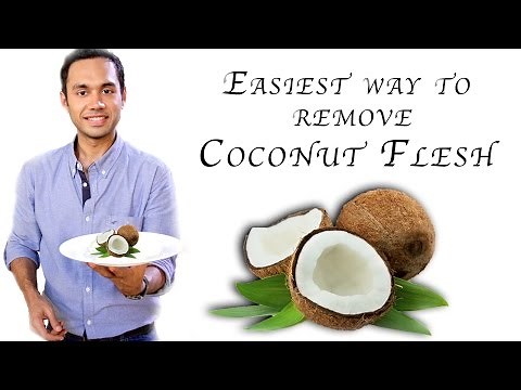 Easiest way to remove coconut flesh from the shell | Quick & Easy Recipes | Chef Saransh