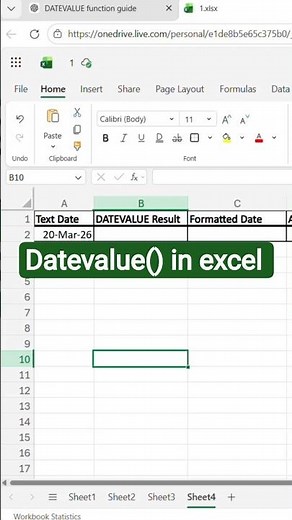 Excel DATEVALUE Function Tutorial | Convert Text to Dates Easily