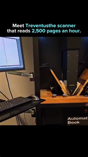 AI. Tech. The next evolution. on Instagram: "Meet Treventus ~ an autonomous book digitization system capable of scanning over 2500 pages per hour without damaging the spine or distorting text. Designed for archives, libraries, and research institutions, it automates the preservation of fragile or rare books with precision. A semi-automatic mode allows manual page turning for delicate materials, merging speed with care. Follow for daily breakthroughs at the intersection of AI and technology. ➕ @d
