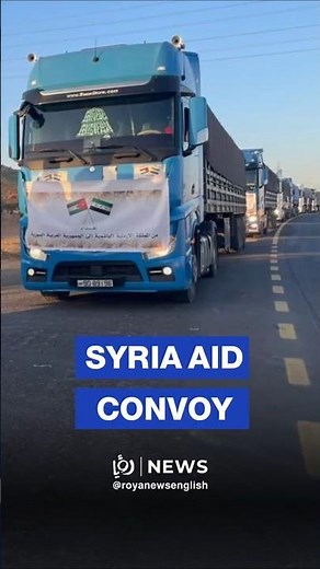 🚨 EXCLUSIVE: Jordan dispatches 51-truck humanitarian aid convoy to Syria