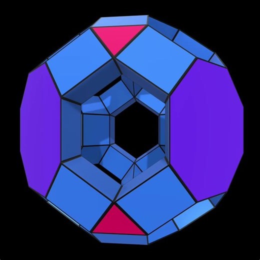 Toroid made from regular Octagons, Squares and Triangles