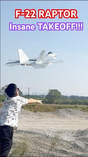 Insane Hand Launch Takeoff – F-22 RAPTOR RC