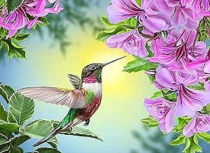 Hummingbird Puzzle Wooden Jigsaw for Adults 500 Piece Puzzles Family Games Hummingbird Gifts Kids Educational Toys Nice Home Wall Decor Jigsaws