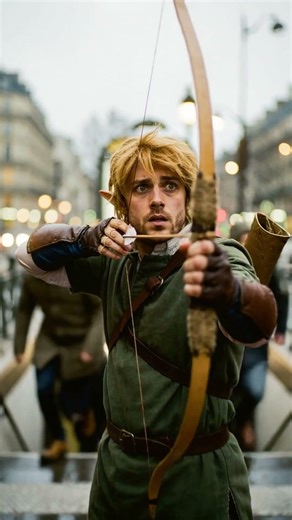 Link (Zelda) in Real Life 😨 | Gaming Character in Paris #Shorts