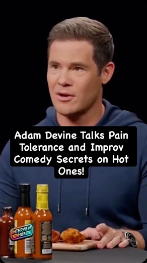 Interview hub on Instagram: "Adam Devine Talks Pain Tolerance and Improv Comedy Secrets on Hot Ones! Adam Devine Shocks a Live Audience While Eating Spicy Wings | Hot Ones Adam Devine is an actor you know from projects like Pitch Perfect, Workaholics, The Righteous Gemstones, and many more. But how is he with spicy food? Find out as Adam takes on the wings of death for a second time—and this time in front of a live audience!—as he discusses the legacy of Workaholics, reacts to surprise guests, a