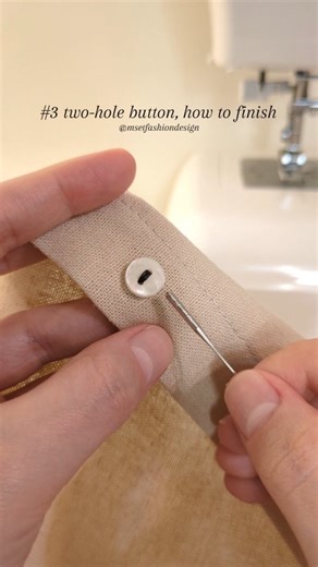 Mset Fashion Design | How to sew a button #3 how to finish sewing a two-hole button: Read below 👇 This is part three, don't forget to watch part one #1 how to... | Instagram